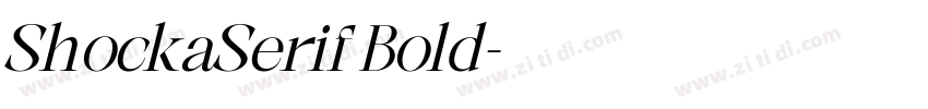 ShockaSerif Bold字体转换